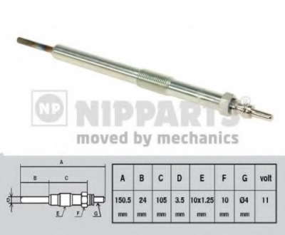 Свеча накаливания NIPPARTS - J5710402 (Nipparts)
