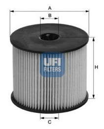 Топливный фильтр UFI - 26.054.00