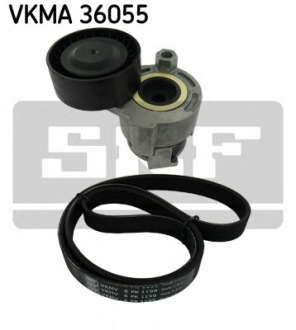 Комплект ремня ГРМ (ремень и ролики) SKF - VKMA 36055