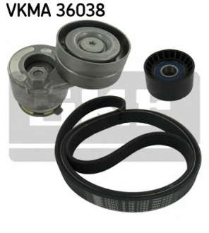 Комплект ремня ГРМ (ремень и ролики) SKF - VKMA 36038