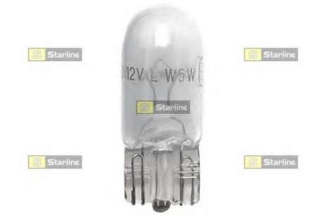 Автомобильная лампа: 12 [В] W5W, 12V цоколь W2. 1x9. 5d - безцокольная STARLINE - 99.99.997