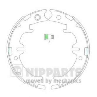 Колодки тормозные дисковые, к-кт. NIPPARTS - N3502083 (Nipparts)