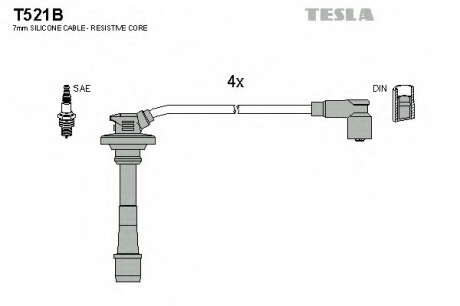 Кабель зажигания, к-кт TESLA TESLA - T521B (Tesla)