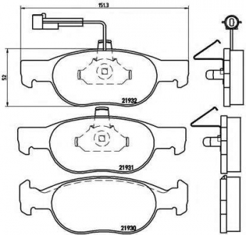 Тормозные колодки дисковые BM P23057 (BREMBO)