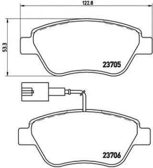 Тормозные колодки дисковые BM P23141 (BREMBO)