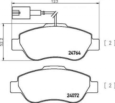 Тормозные колодки дисковые BM P24150 (BREMBO)
