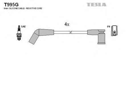 Кабель зажигания, к-кт TESLA TESLA - T995G (Tesla)