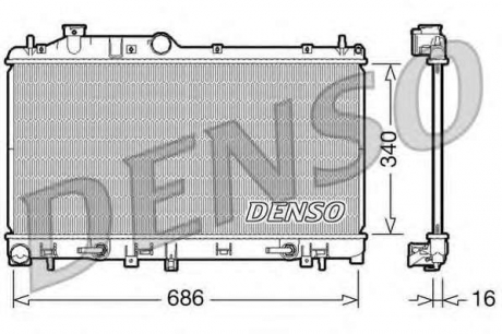 Радиатор, охлаждение двигателя DS DRM36009 (Denso)