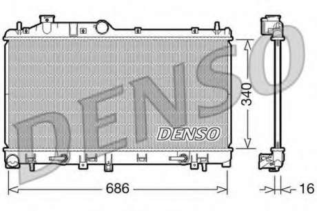 Радиатор, охлаждение двигателя DS DRM36008 (Denso)