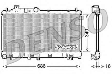 Радиатор, охлаждение двигателя DS DRM36007 (Denso)