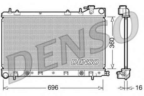 Радиатор, охлаждение двигателя DS DRM36002 (Denso)