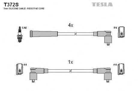 Кабель зажигания, к-кт TESLA TESLA - T372S (Tesla)