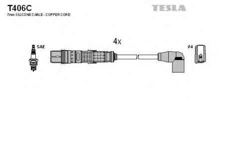 Кабель зажигания, к-кт TESLA TESLA - T406C (Tesla)