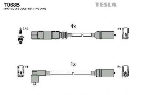 Кабель зажигания, к-кт TESLA TESLA - T068B (Tesla)