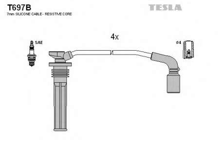 Кабель зажигания, к-кт TESLA TESLA - T697B (Tesla)