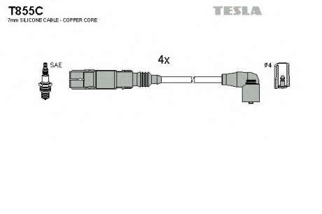 Кабель зажигания, к-кт TESLA TESLA - T855C (Tesla)