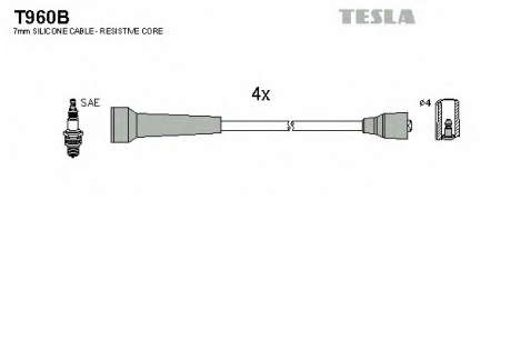 Кабель зажигания, к-кт TESLA TESLA - T960B (Tesla)