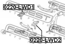 Шаровая опора переднего нижнего рычага FEBEST - 0220-LWD2 (Febest)