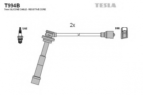 Кабель зажигания, к-кт TESLA TESLA - T994B (Tesla)
