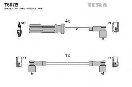 Кабель зажигания, к-кт TESLA TESLA - T607B (Tesla)