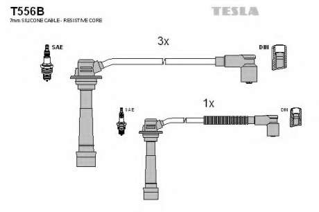Кабель зажигания, к-кт TESLA TESLA - T556B (Tesla)