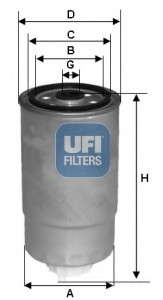 Топливный фильтр UFI - 24.528.01