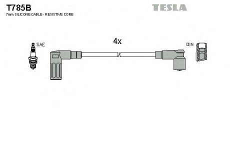 Комплект высоковольтных проводов TESLA - T785B (Tesla)