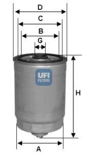 Топливный фильтр UFI - 24.441.00