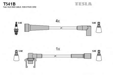Комплект высоковольтных проводов TESLA - T541B (Tesla)
