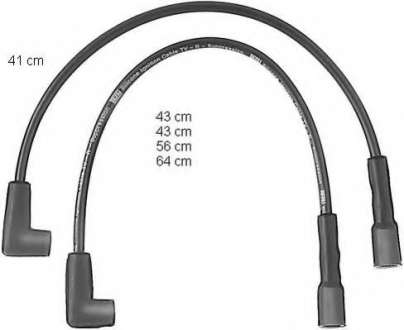 Комплект кабелів високовольтних BERU - ZEF574 (Beru)